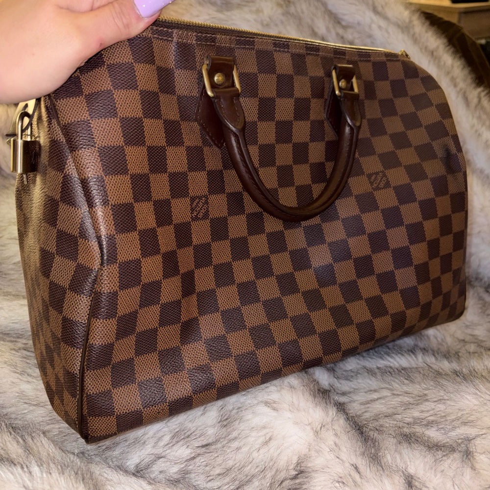 Louis Vuitton Brown Checkered Satchel
